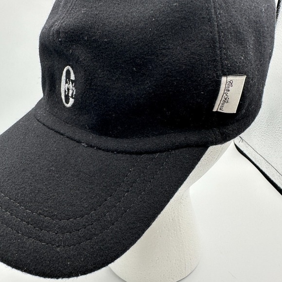 Conte Florence Hat Cap 60 Black Wool Earflap Baseball Italy Sporty Luxury - Picture 6 of 15
